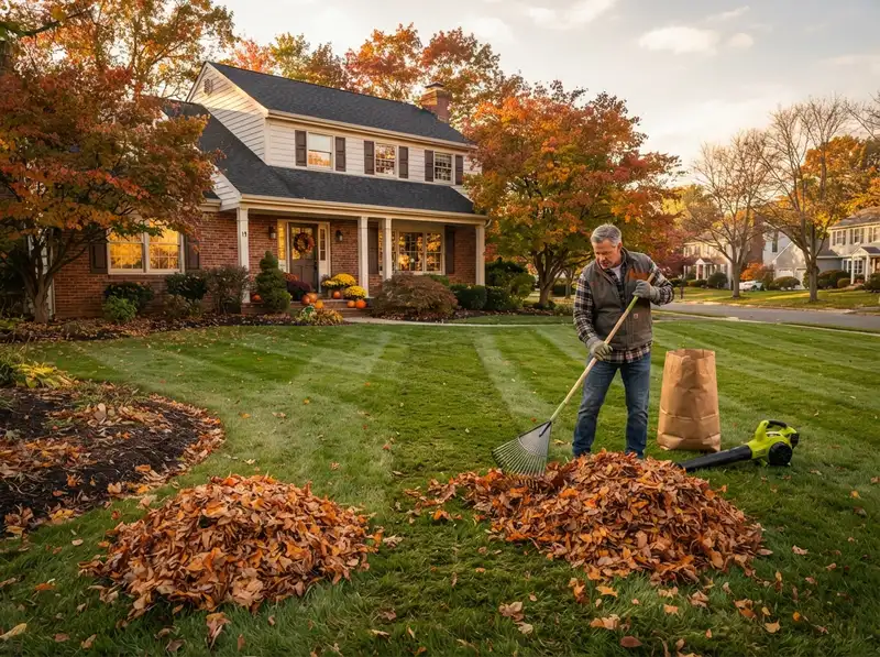 Professional seasonal yard clean-up service